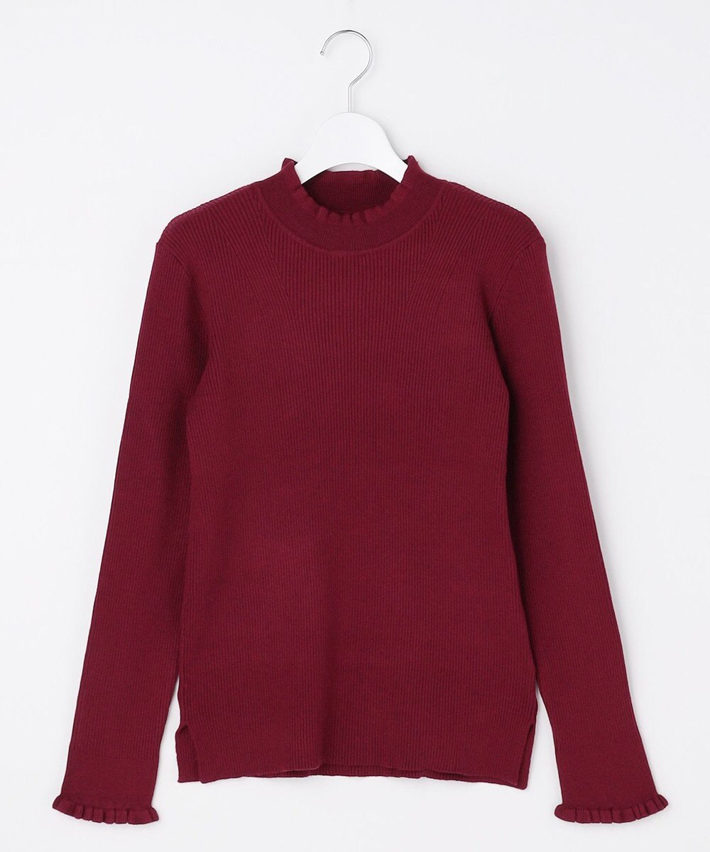 ANY SIS CICA加工 フリルネック プルオーバー 