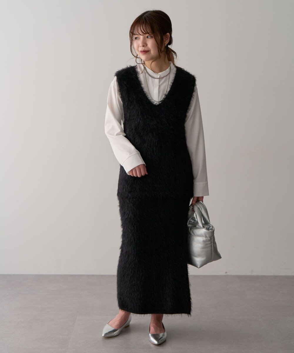 Green Parks ・Ｐｅｔｉｔ　Ｆｌｅｕｒ　シャギーＶネックベスト 