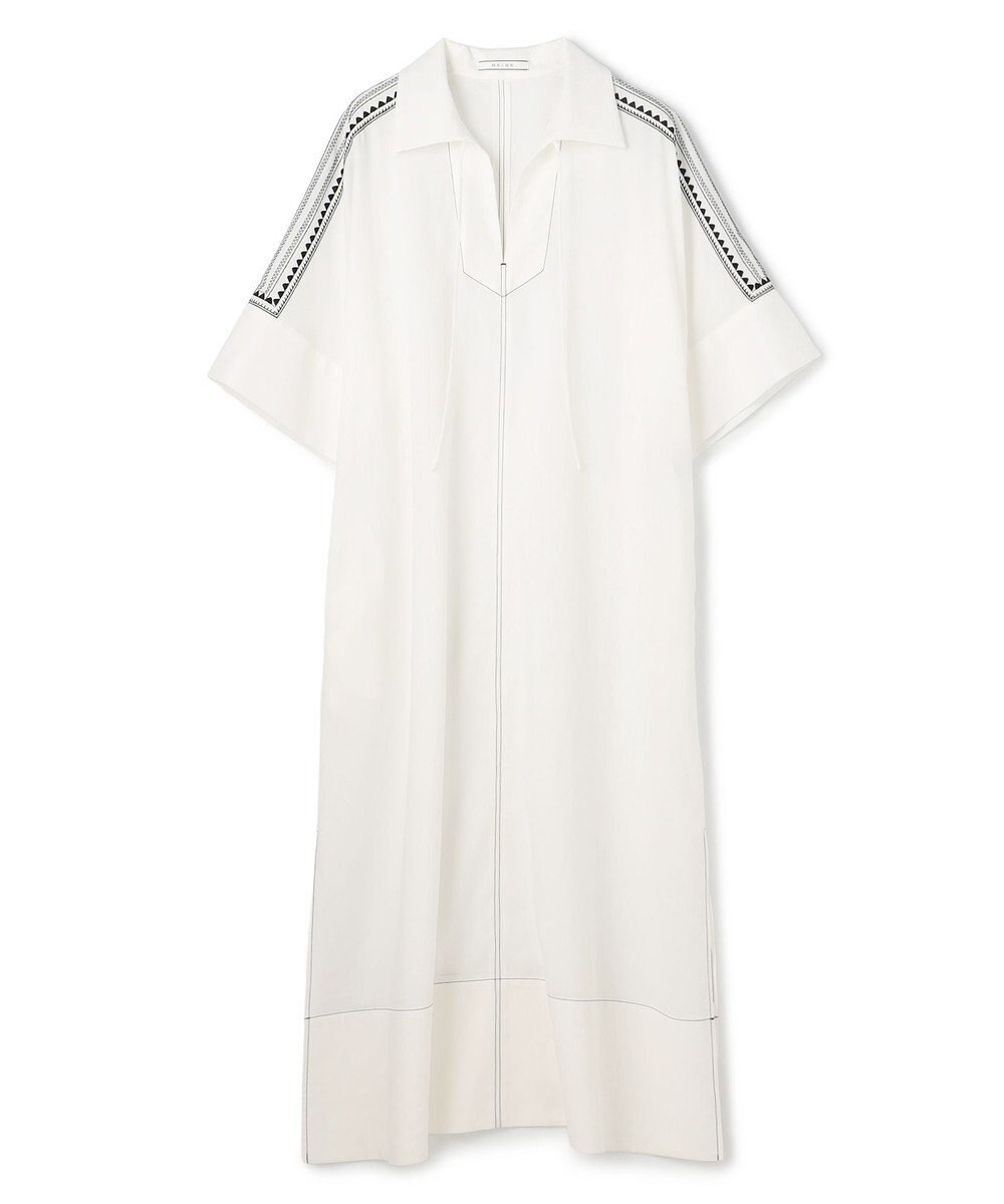 BEIGE， AXI / 刺繍ステッチ ドルマンロングドレス 