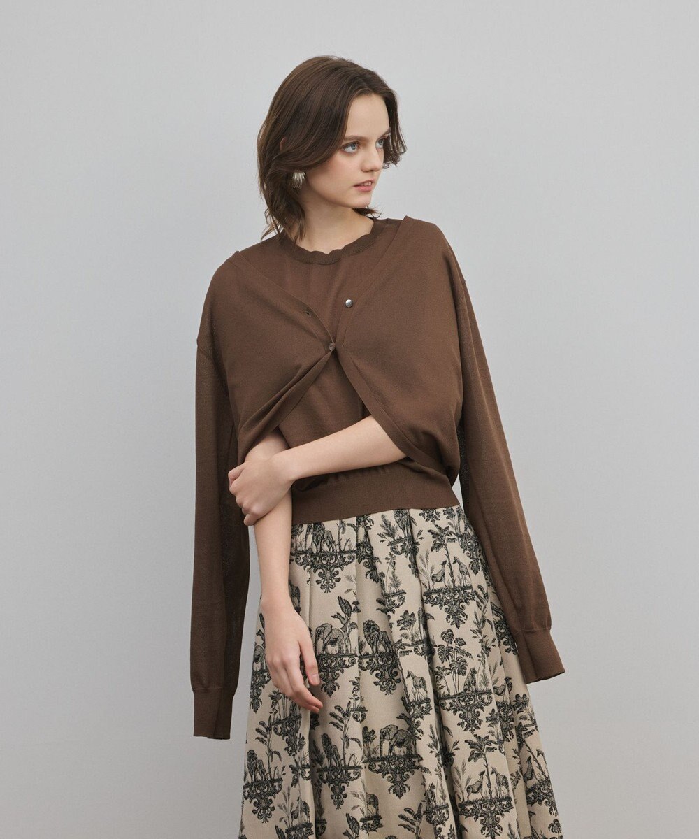 GRACE CONTINENTAL レイヤードニットトップ 