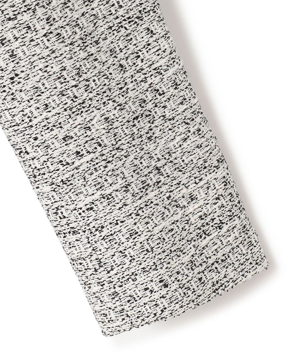 23区 S 【セットアップ対応】シャインツイードストレッチ ノーカラー ジャケット 