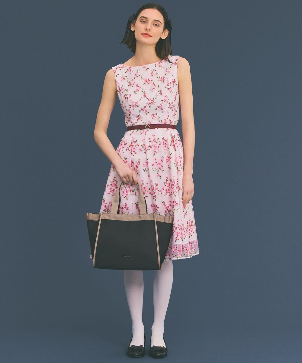 TOCCA 【A4サイズ対応・撥水】SIDE RIBBON BUCKET TOTE トートバッグ 