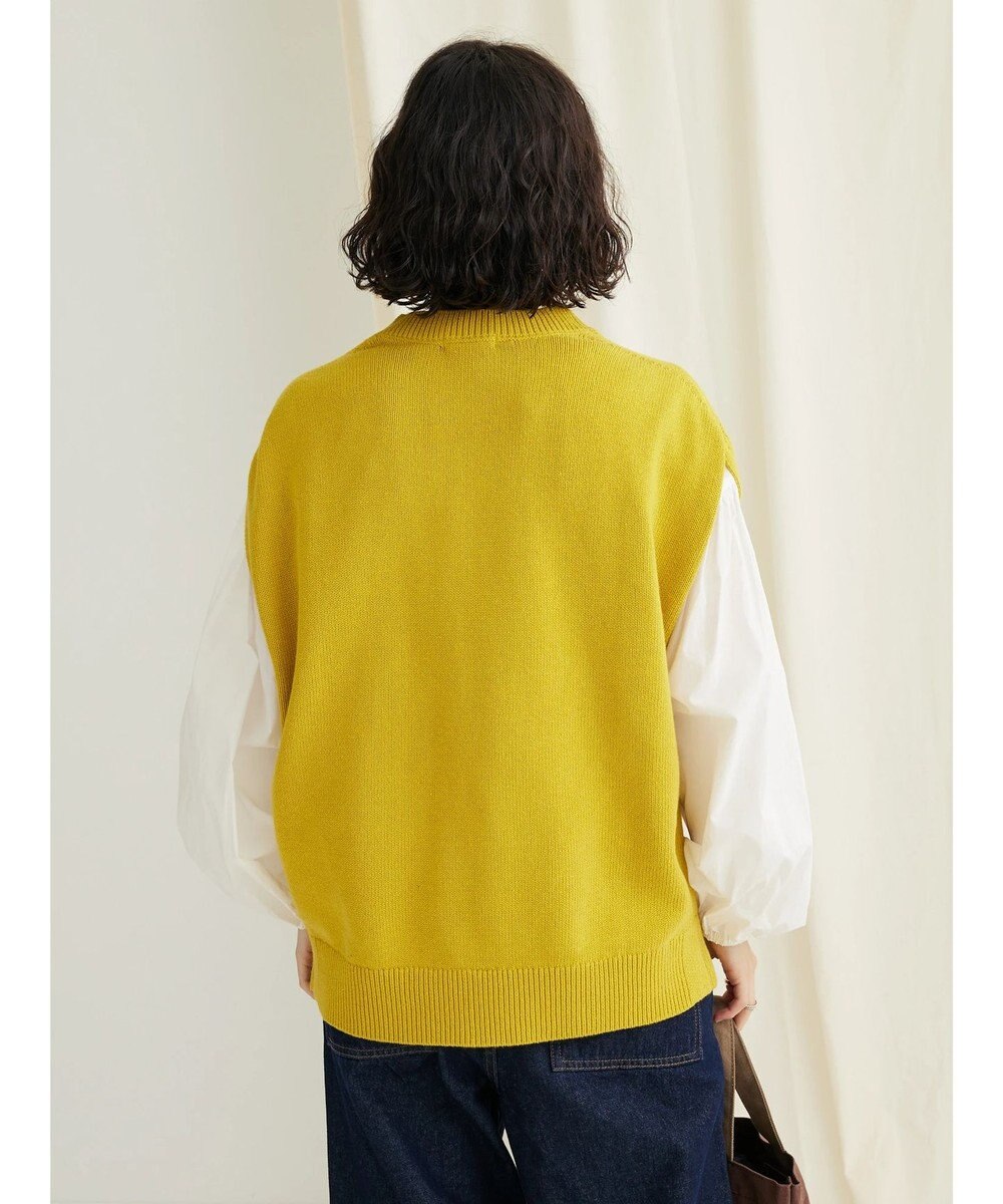 CRAFT STANDARD BOUTIQUE 洗える クルーネックニットベスト 