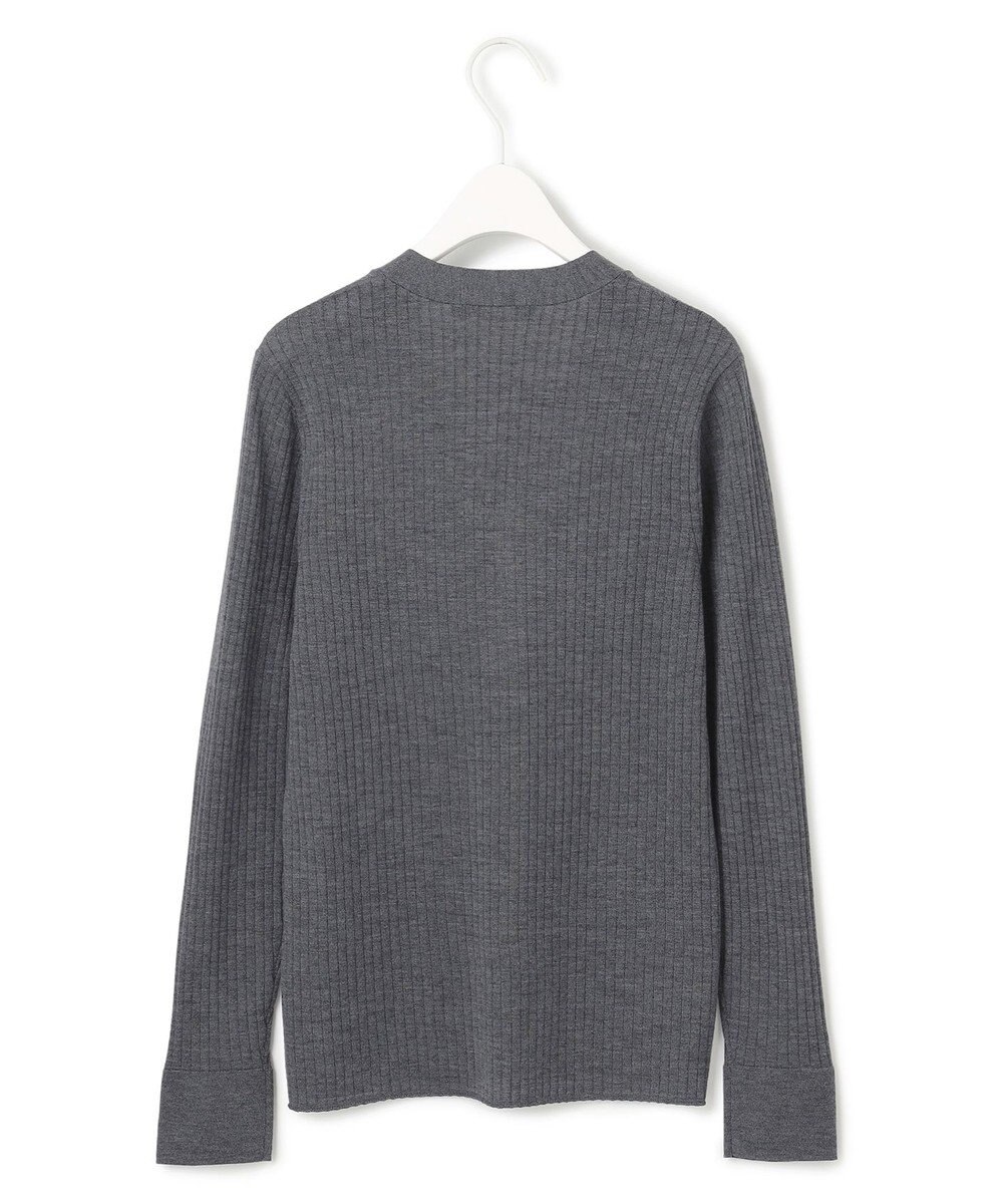 ICB 【洗える】エクストラファインメリノリブ ヘンリーネック プルオーバー 