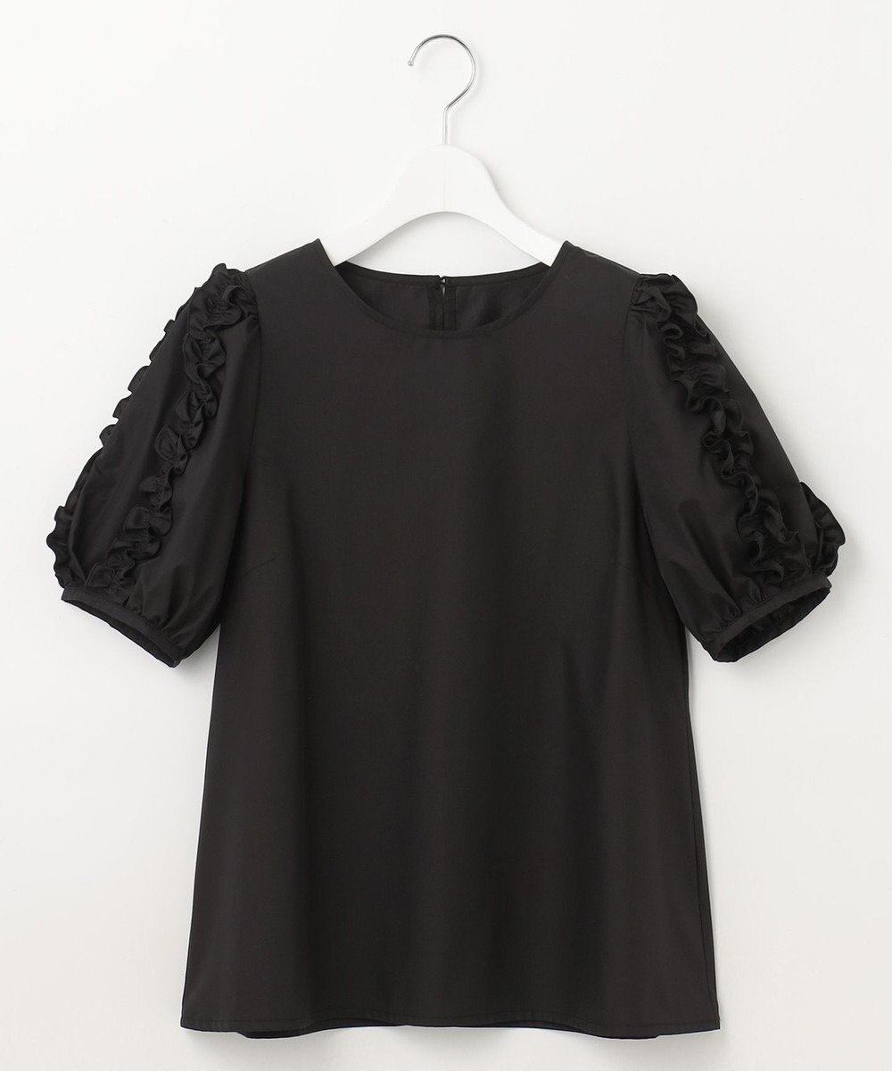 Feroux 【洗える】袖フリルチュニック ブラウス 