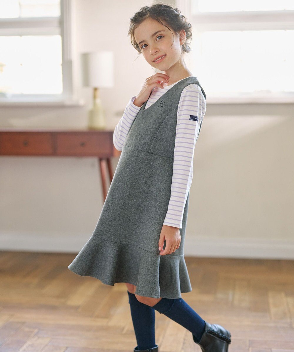 組曲 KIDS 【110-140㎝】ダンボールニット ジャンスカ 