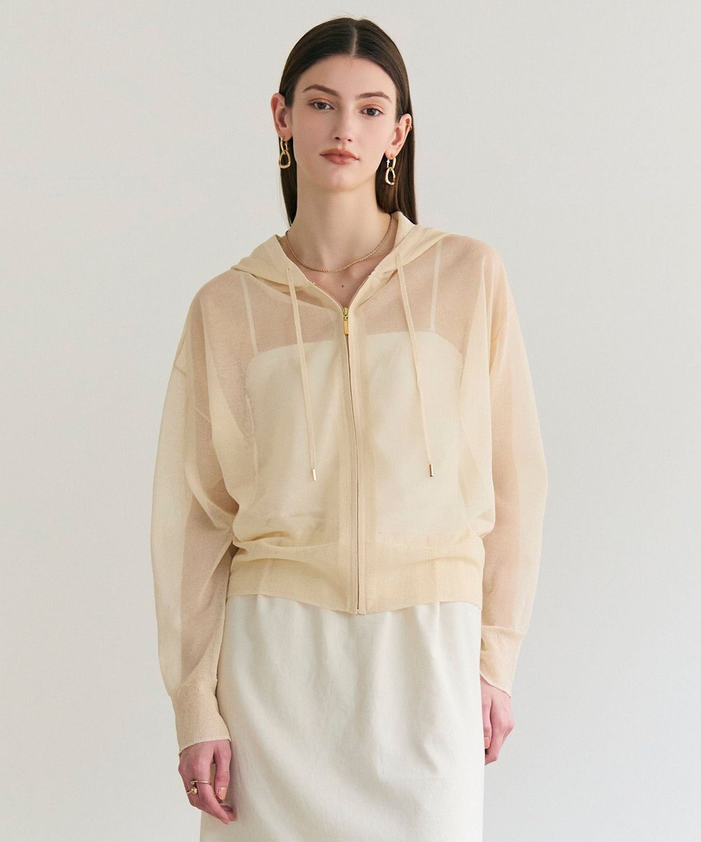 BEIGE， SIDERITE / シアージップフーディーニット 