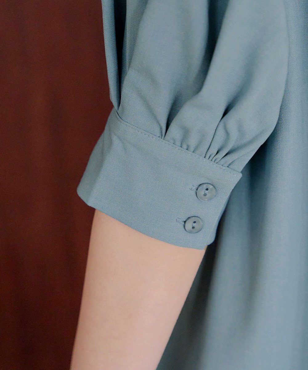 Tiaclasse 【小倉優子さん着用】【洗える】 パフスリーブチュニックブラウス 