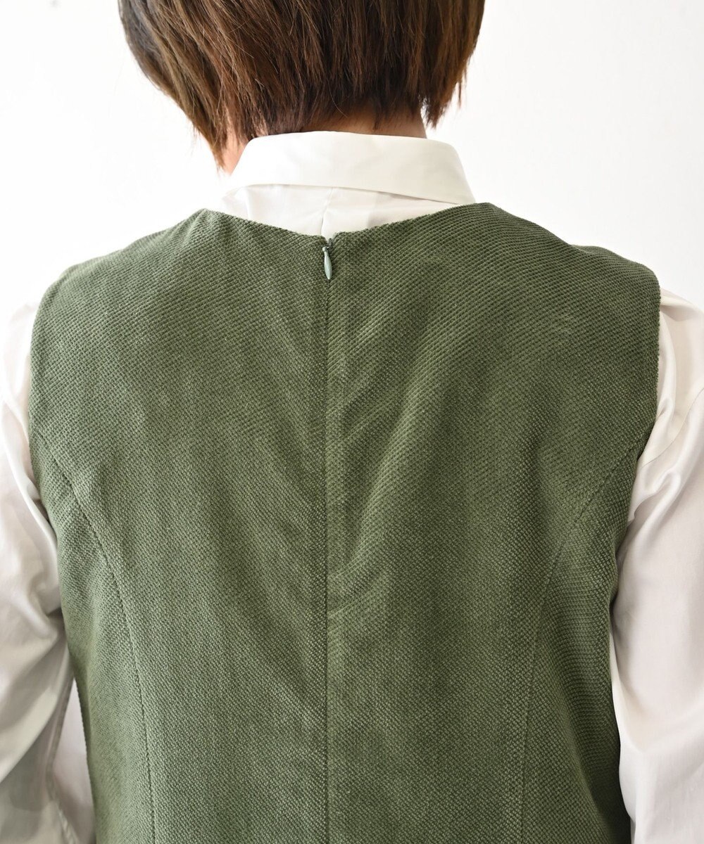 muuc 〈遠州織物の工場で織られた上質なコットンコーデュロイ生地〉花刺繍ワンピースドレス（セットアップ可能） 