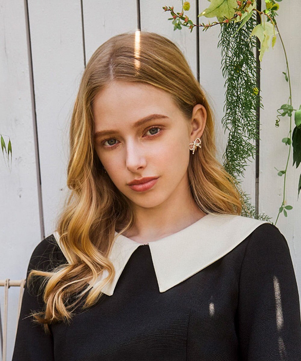 TOCCA GLITTER RIBBON EARRINGS イヤリング 