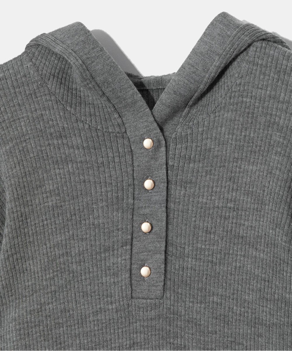 GRACE CONTINENTAL メリノウールリブフーディー 