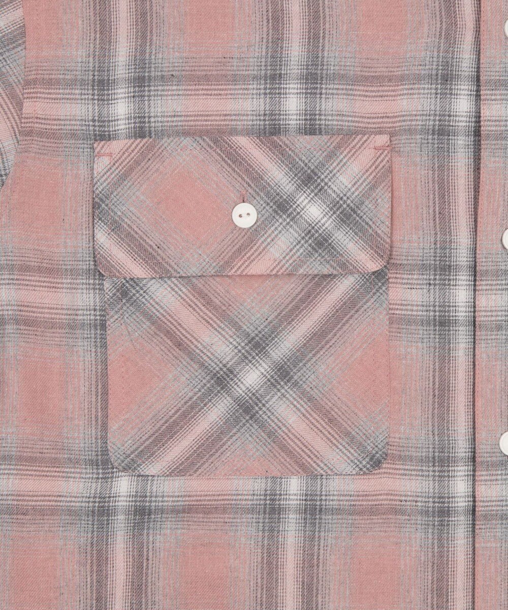 WEGO 【ユニセックス着用ITEM/SMLサイズ展開】オンブレチェックシャツ（LS） 