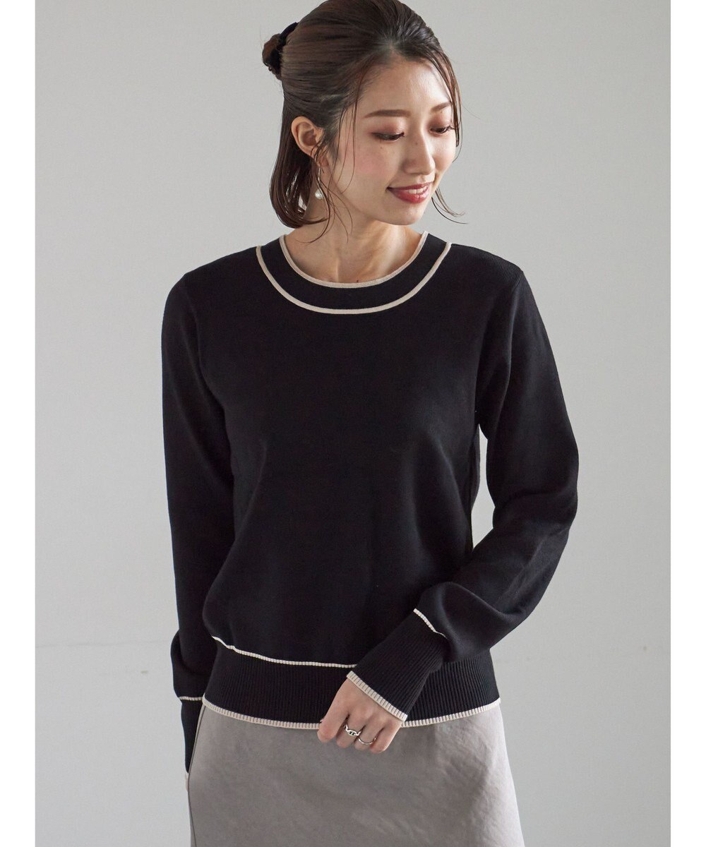 Te chichi 前後2WAYボウタイニットプルオーバー 