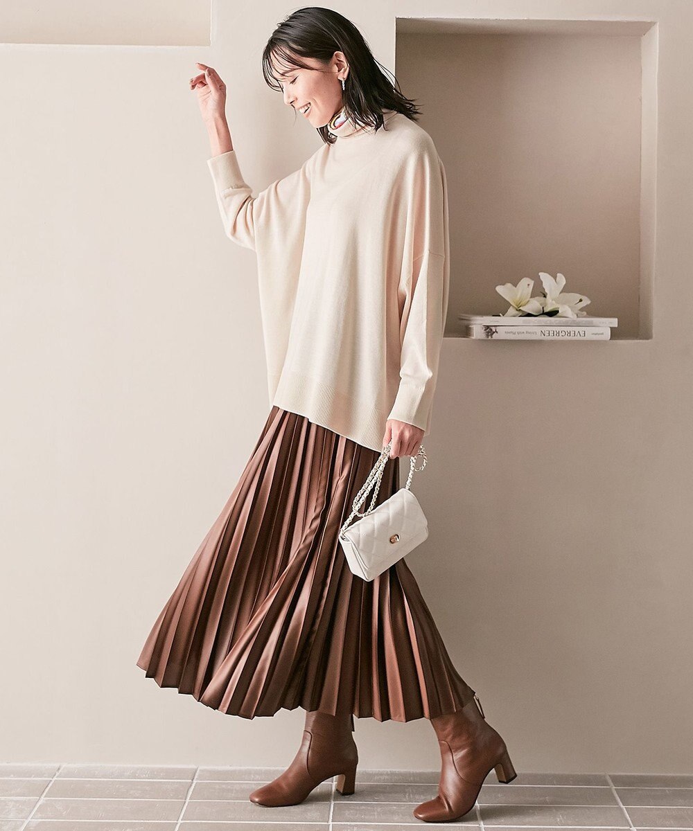 23区 【洗える】ウールブレンド タートルネック ニット 