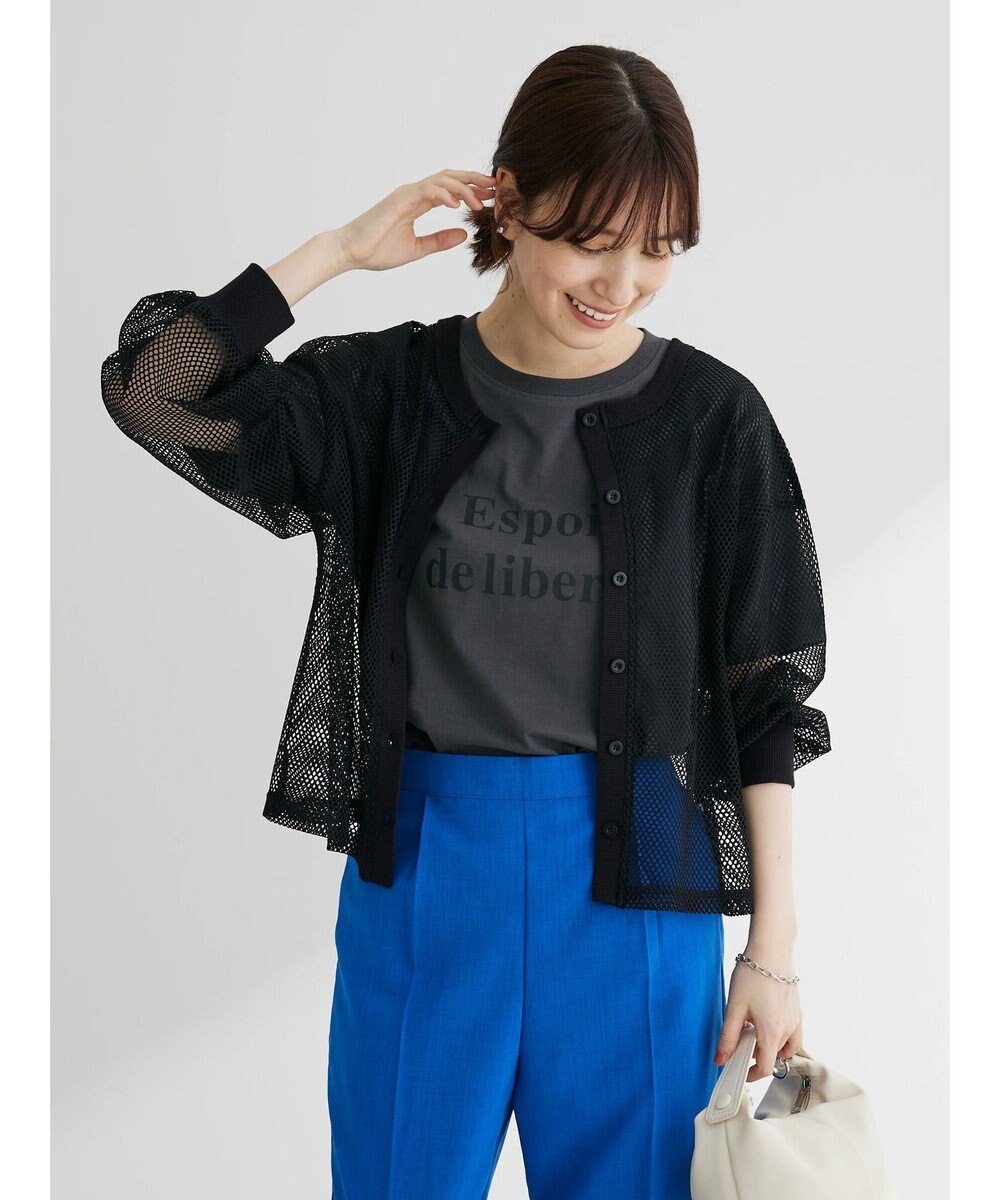 Green Parks ・ＥＬＥＮＣＡＲＥ　ＤＵＥ　２ｗａｙメッシュカーディガン 