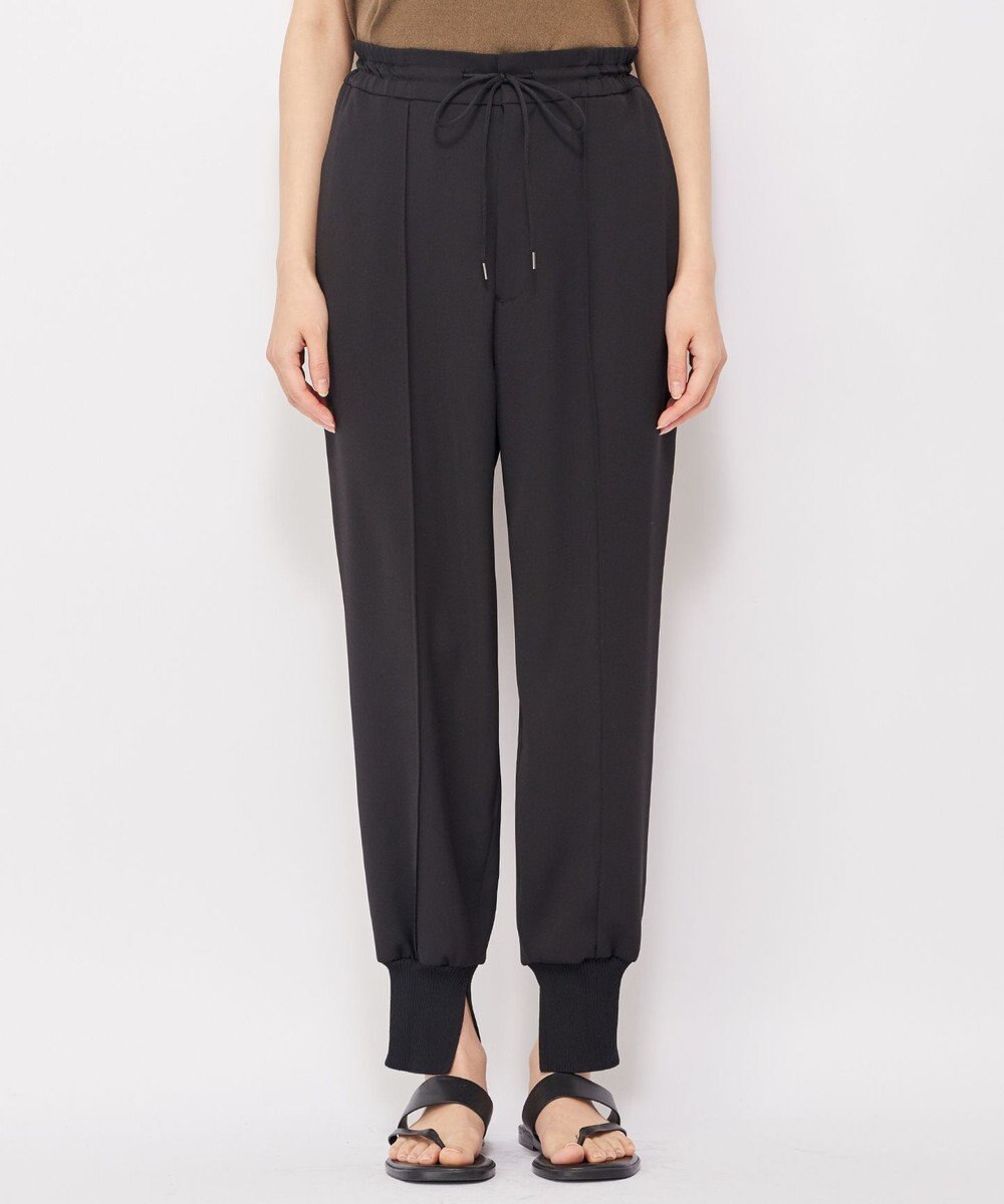 uncrave 【uncrave WHITE】ドレーピーツイル リブパンツ 