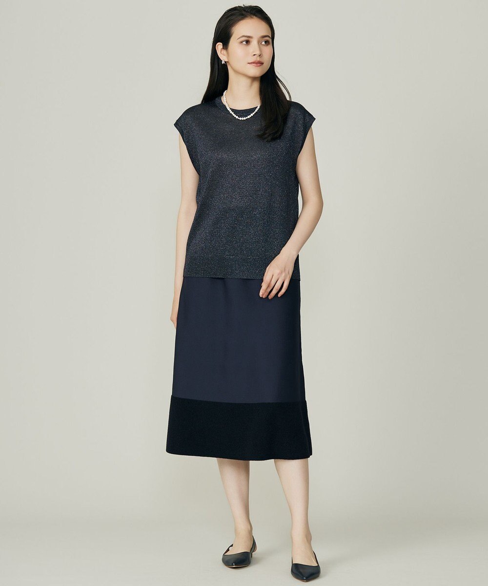 自由区 S モールブロッキングニット スカート 