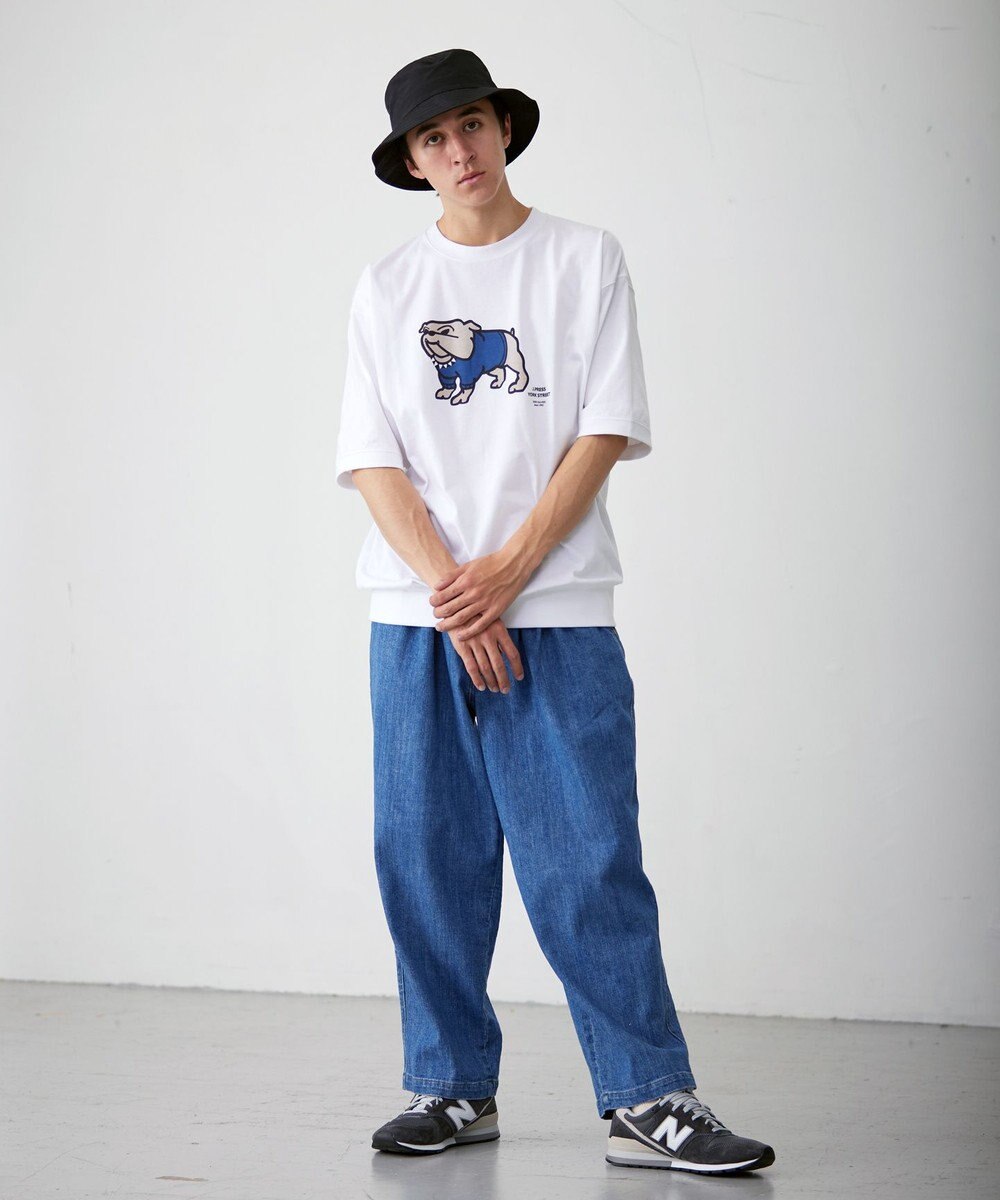 J.PRESS YORK STREET 【UNISEX】ブルドッグプリントTシャツ 