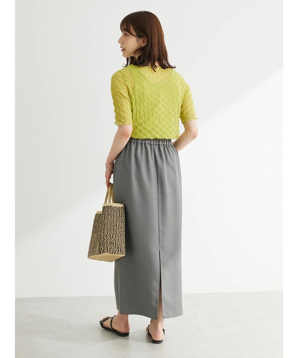 Green Parks 麻調Ｉラインスカート 