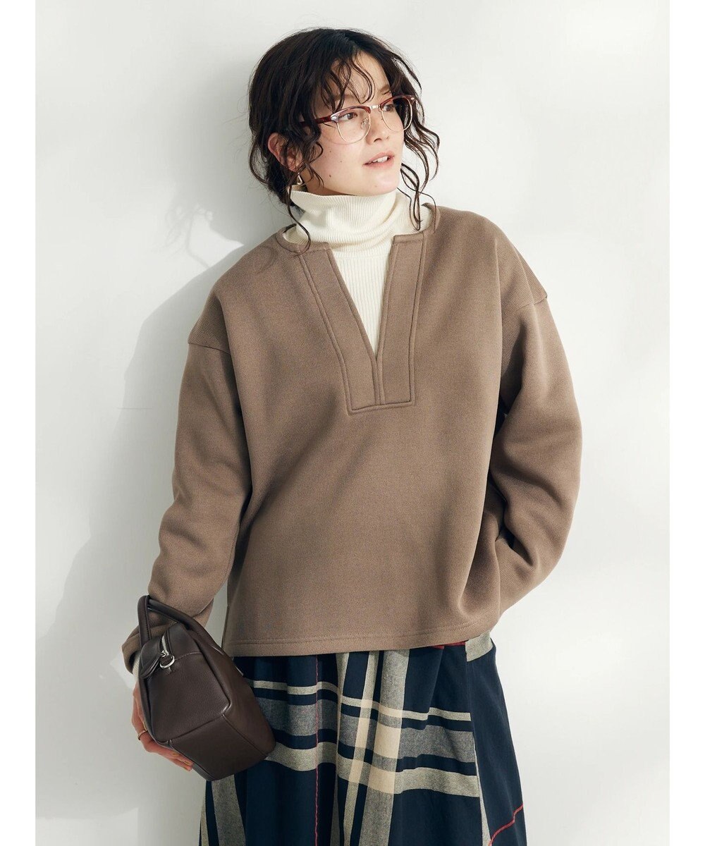 CRAFT STANDARD BOUTIQUE ニットフリースキーネックプルオーバー 