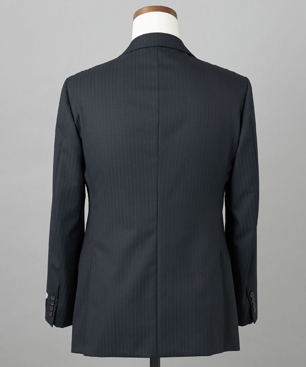 GOTAIRIKU シワになりにくい【御幸毛織/みゆきけおり】DRY SPINNER(ドライスピナー)スーツ（ダークグリーンストライプ） 