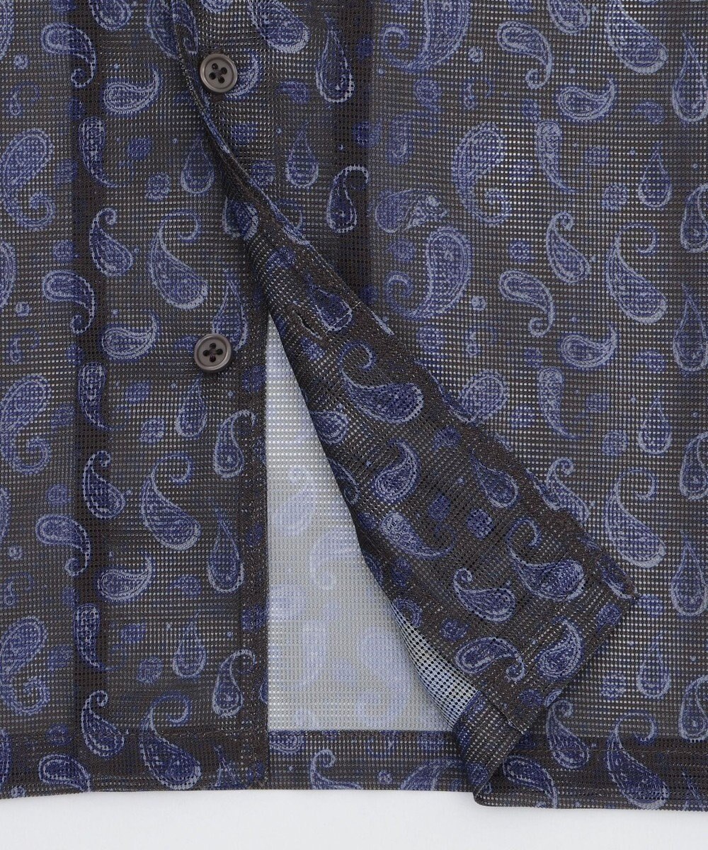 WEGO メッシュパターンオープンカラーシャツ（SS） 