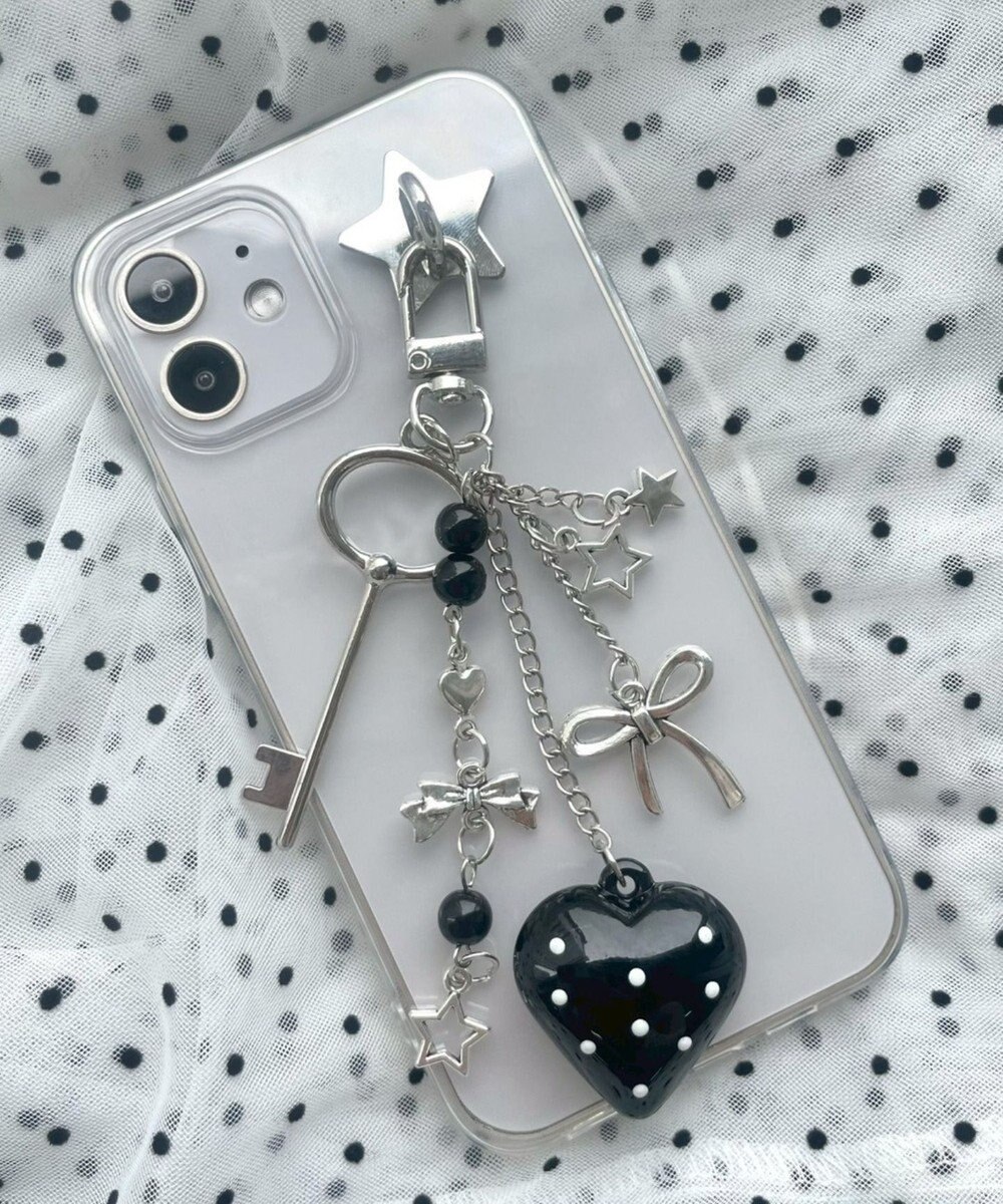 WEGO ドットハートキーホルダー 