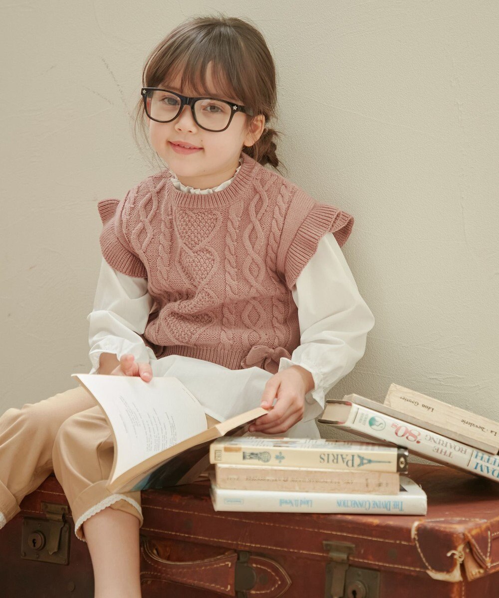 ANY KIDS ニットベストレイヤードチュニック 