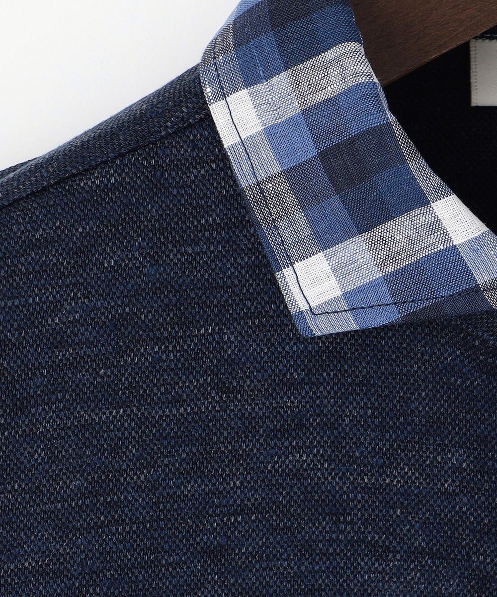 JOSEPH ABBOUD 【リネン素材/清涼感/吸水速乾】リネンハニカム 半袖 ポロシャツ 