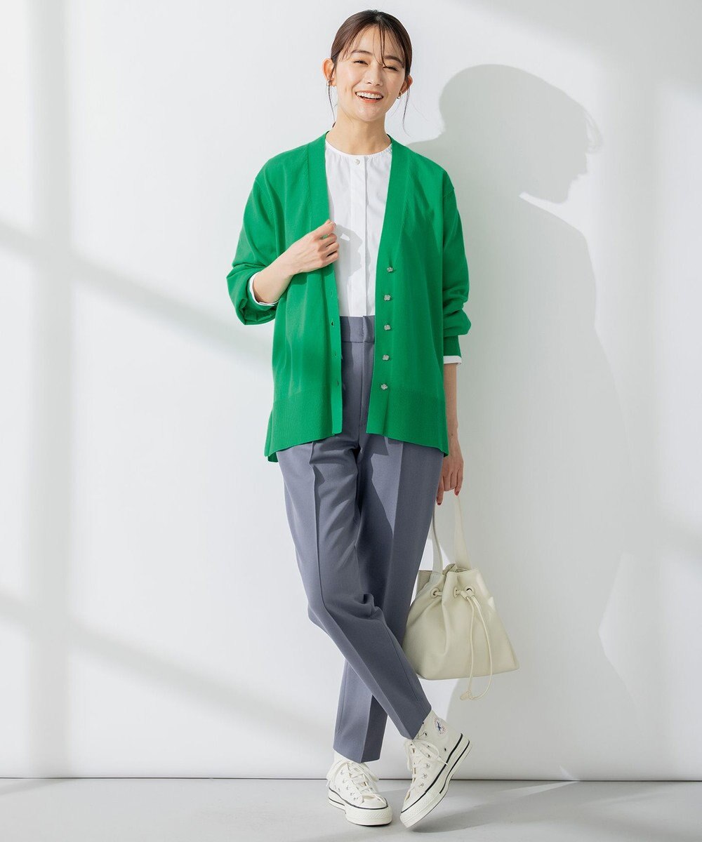 組曲 【洗える・ウエストゴム仕様】2WAYストレッチテーパード パンツ 