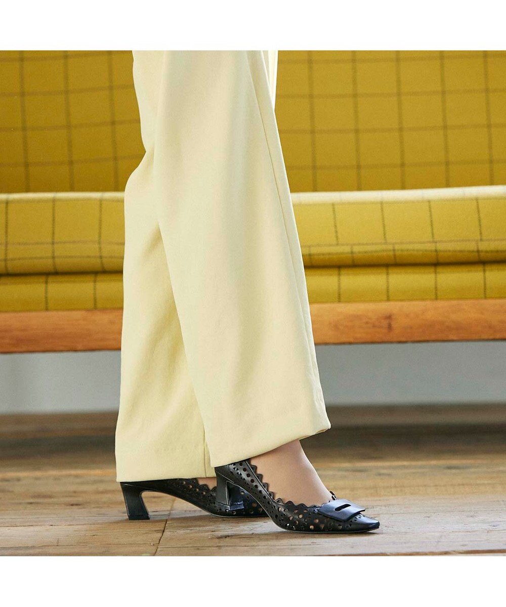 MODE ET JACOMO <MODE ET JACOMO>レーザーカットバックルモチーフパンプス 