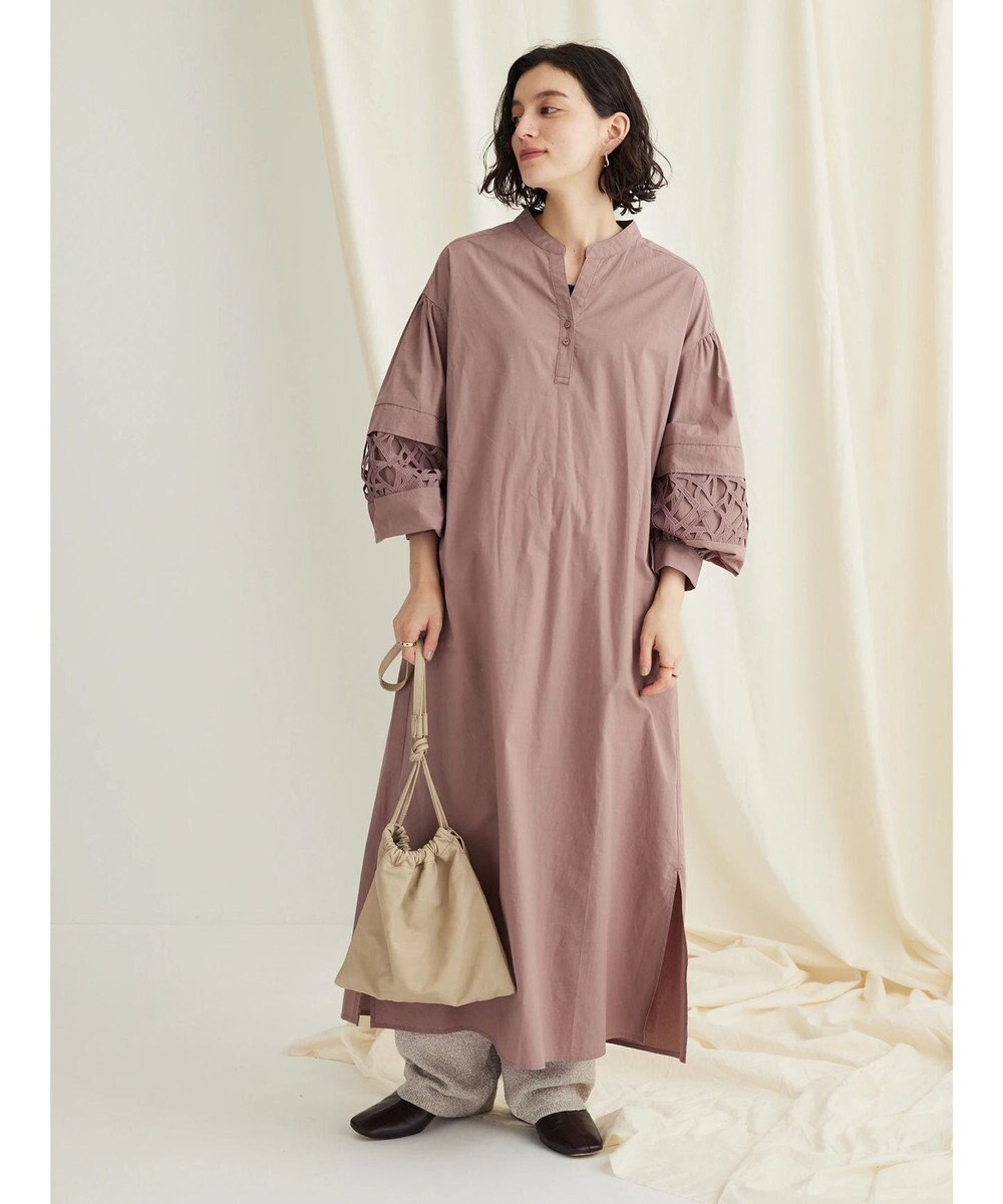 CRAFT STANDARD BOUTIQUE 袖レース使いワンピース 