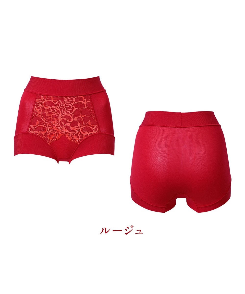 BRADELIS New York 【BRADELIS NewYork peace】綿混フィットレースショーツ25 深め 補正下着 ヒップアップ 美尻 