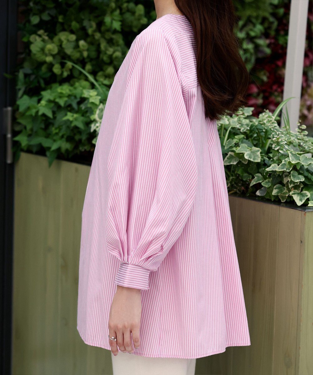 Tiaclasse 【洗える】パフスリーブチュニックブラウス 