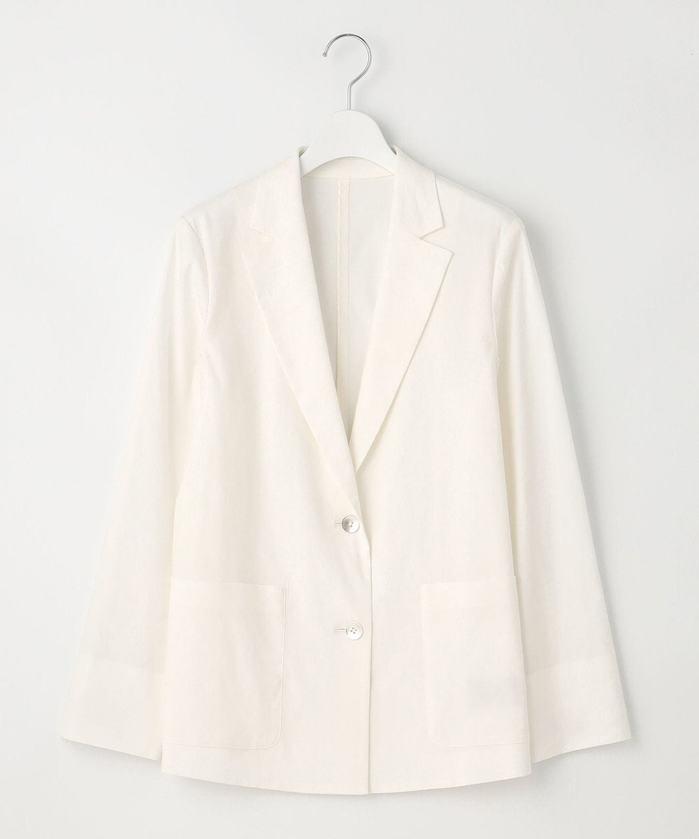 自由区 【洗える】テンセルリネンストレッチ テーラードジャケット 