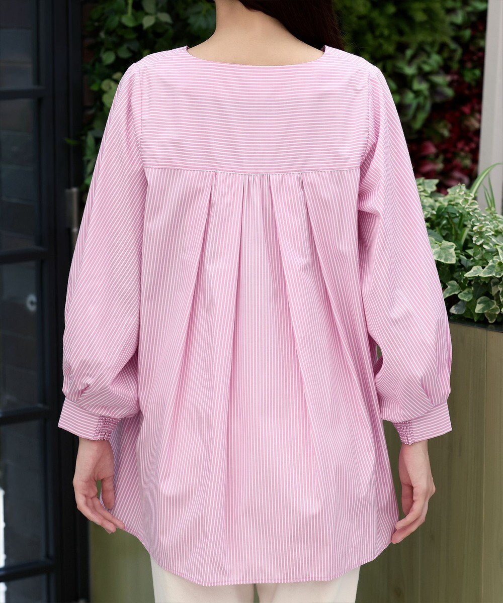 Tiaclasse 【洗える】パフスリーブチュニックブラウス 