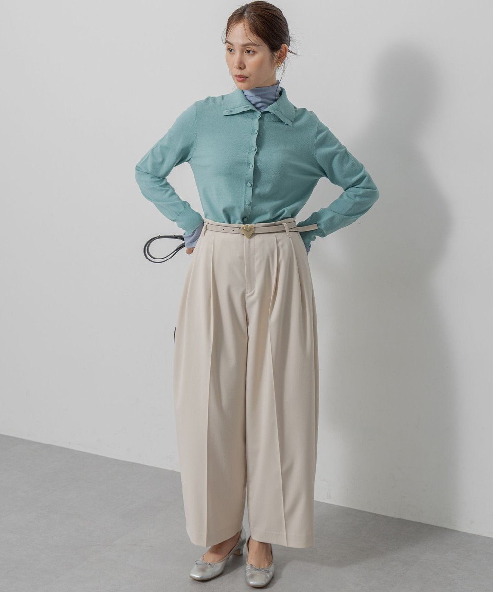 組曲 S 【前後着用可 / 加藤ローサさん着用】スムースストレッチタートル ニット 