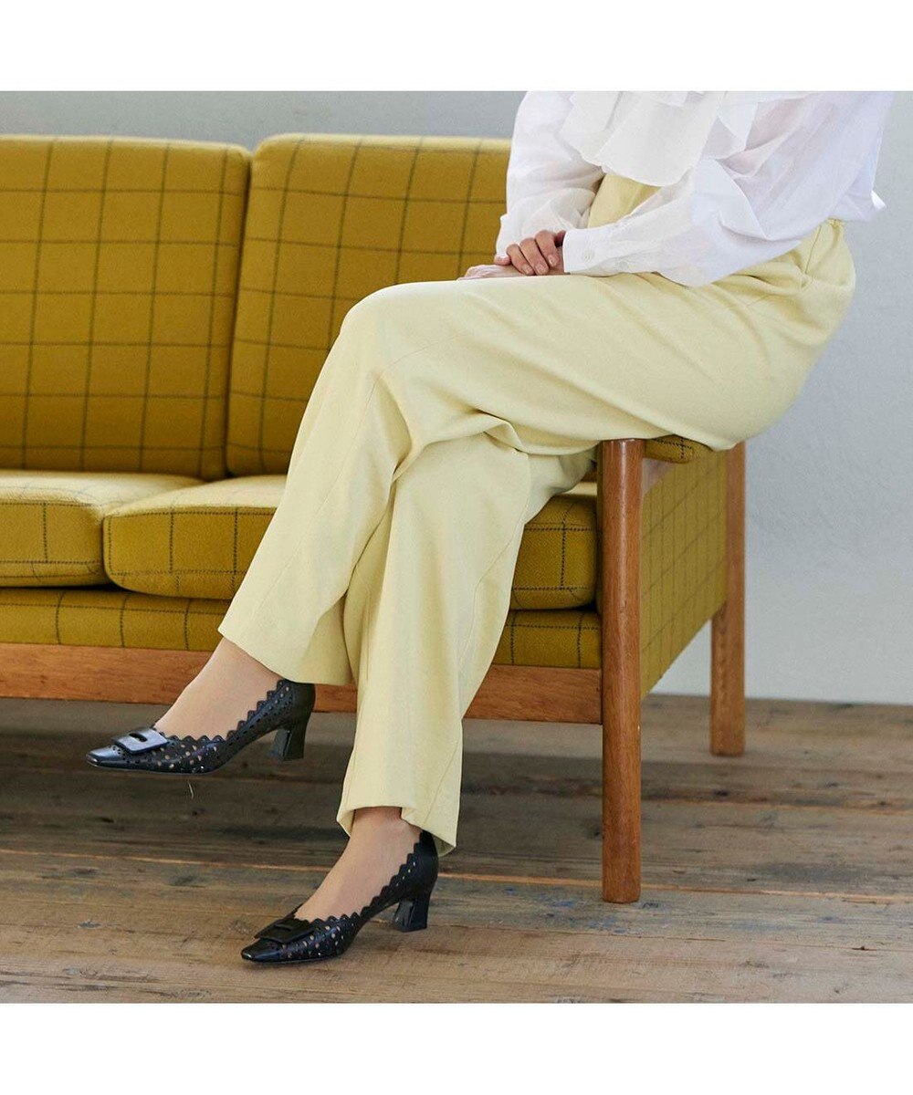 MODE ET JACOMO <MODE ET JACOMO>レーザーカットバックルモチーフパンプス 