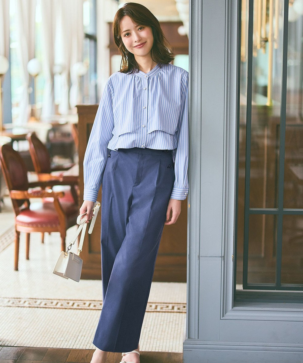 ANY SIS 【ストレッチ・接触冷感・撥水・UVカット・洗える】エアリーストレッチ ワイドパンツ 