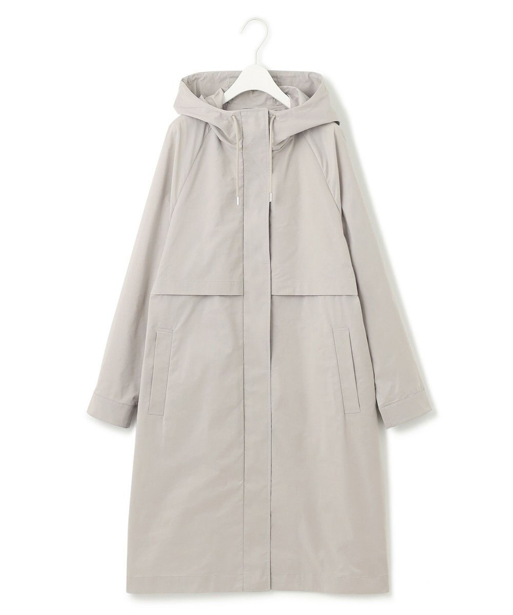 ICB 【撥水加工】 メモリーストレッチタフタ フーデットコート 