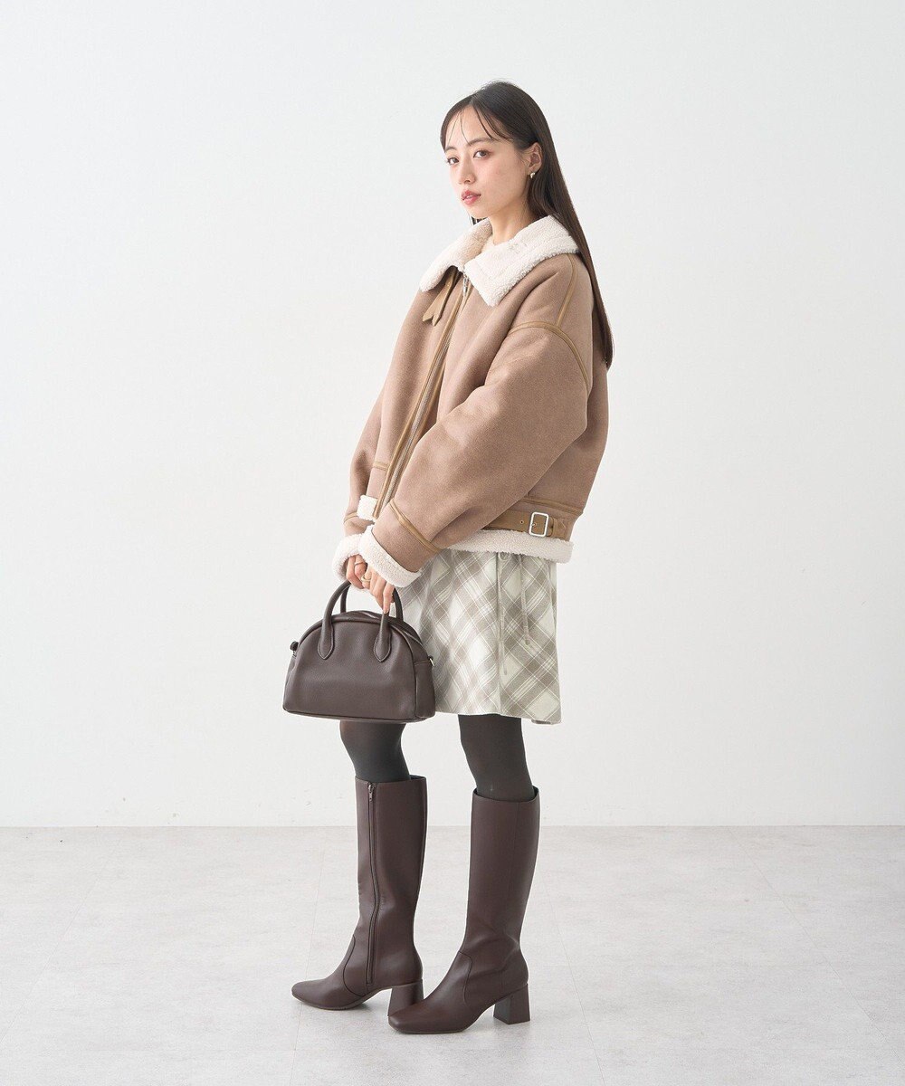 earth music&ecology サイドレースアップミニスカート 