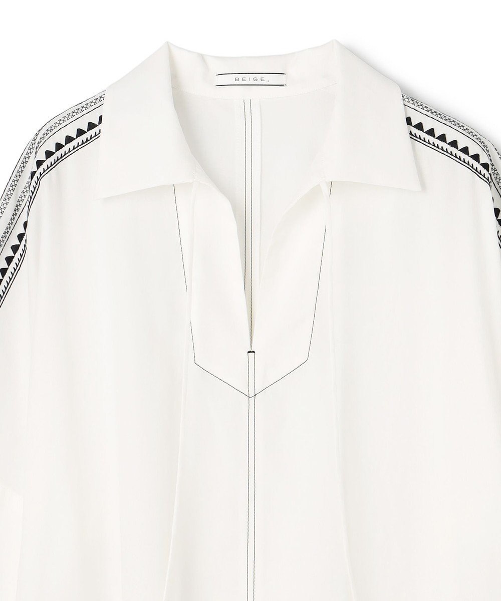 BEIGE， AXI / 刺繍ステッチ ドルマンロングドレス 