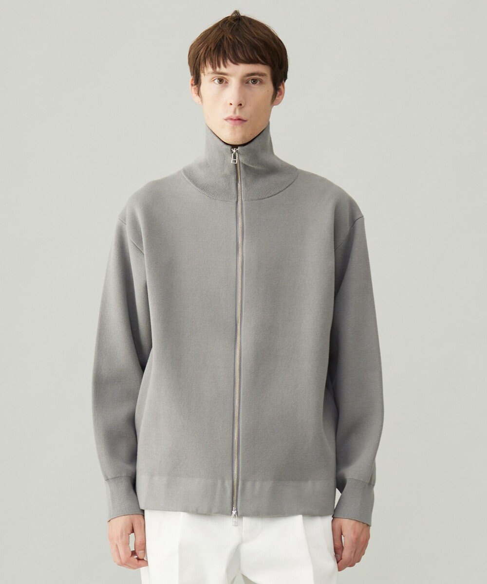 UNFILO MENS 【男女兼用/新色追加】スウェットライク ジップ タートルネックニット [24年秋冬商品] 
