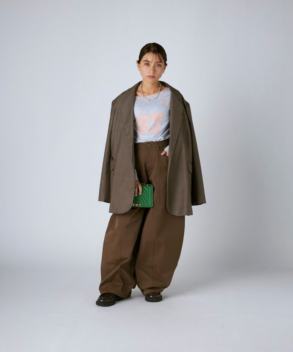 OP／FILA 【Kappa】ショート丈 ナンバーロゴ 肩ストラップロンT 