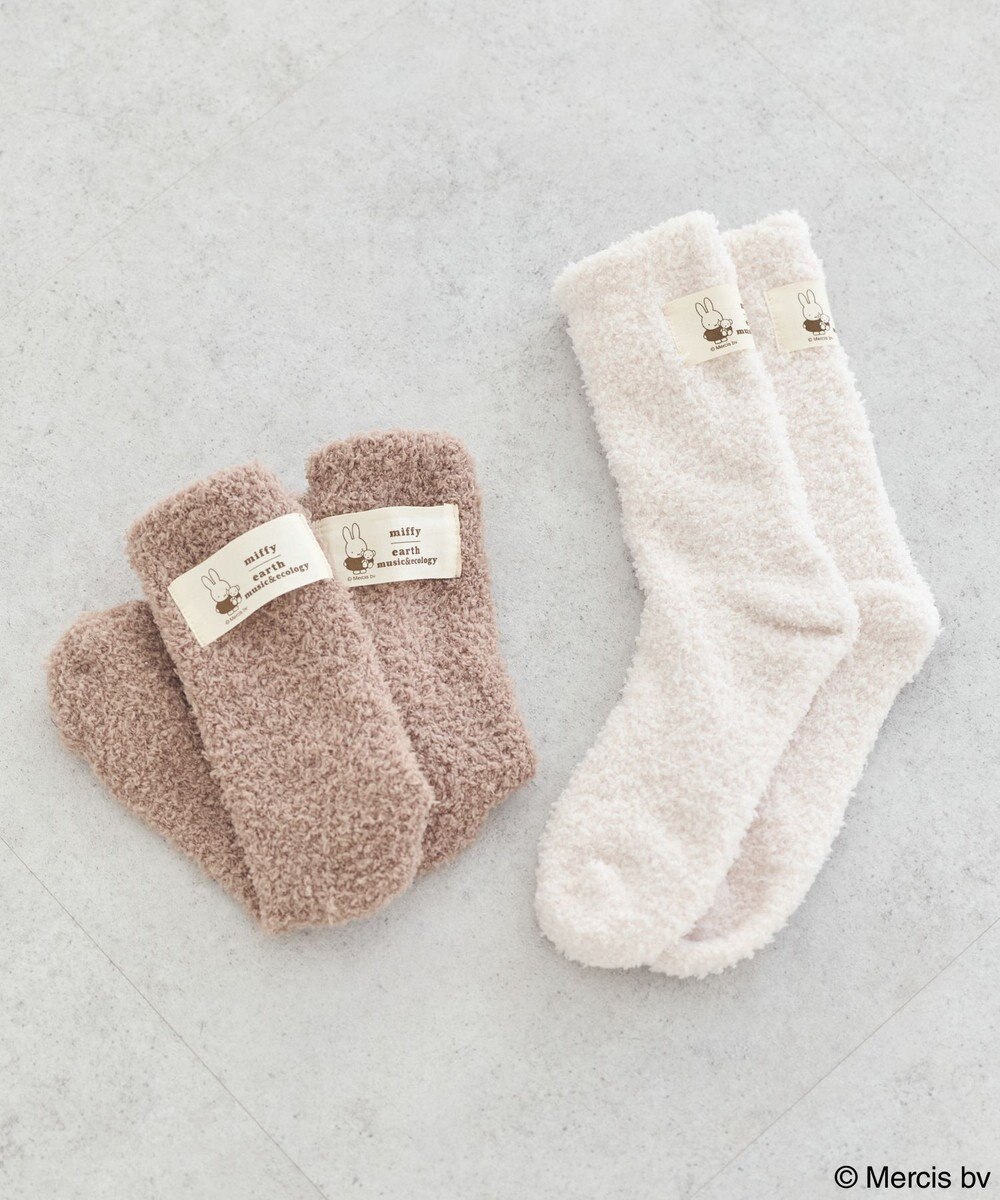 earth music&ecology 【予約】miffy/earth タグ付モコモコソックス 