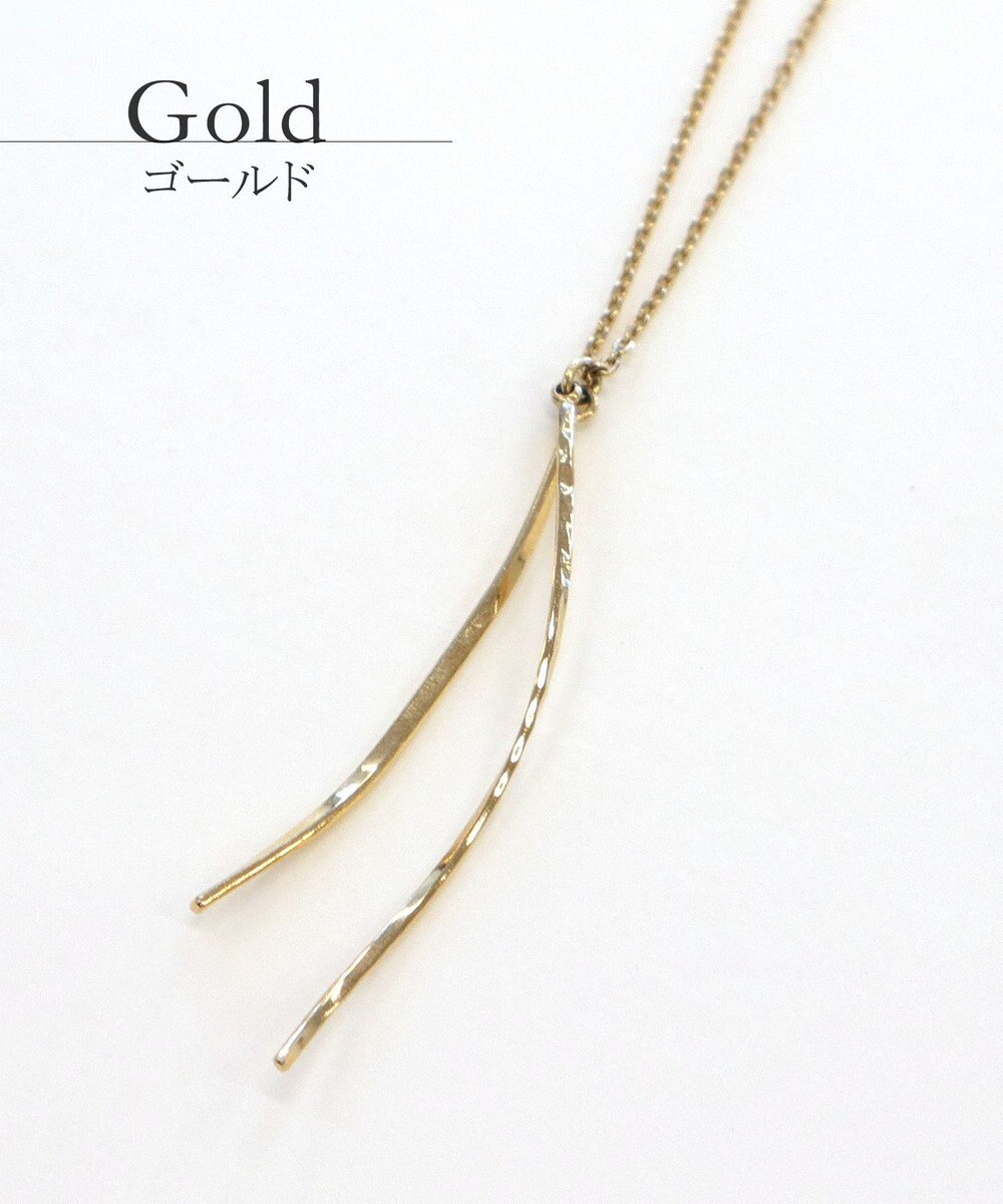 Tiaclasse 【日本製】大人上品なフラットカーブバーネックレス 