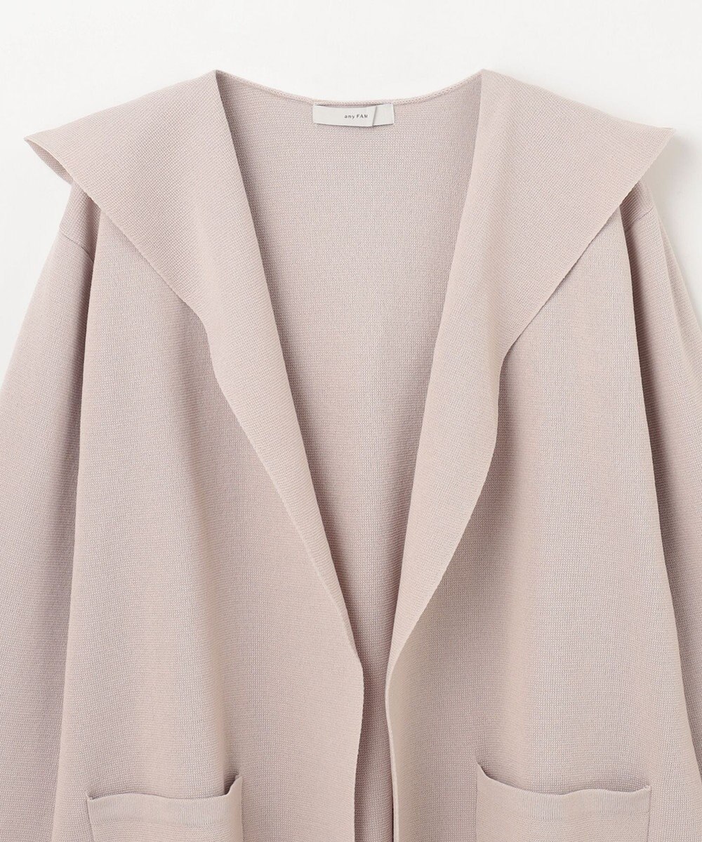 ANY ニットフーディーコーディガン 