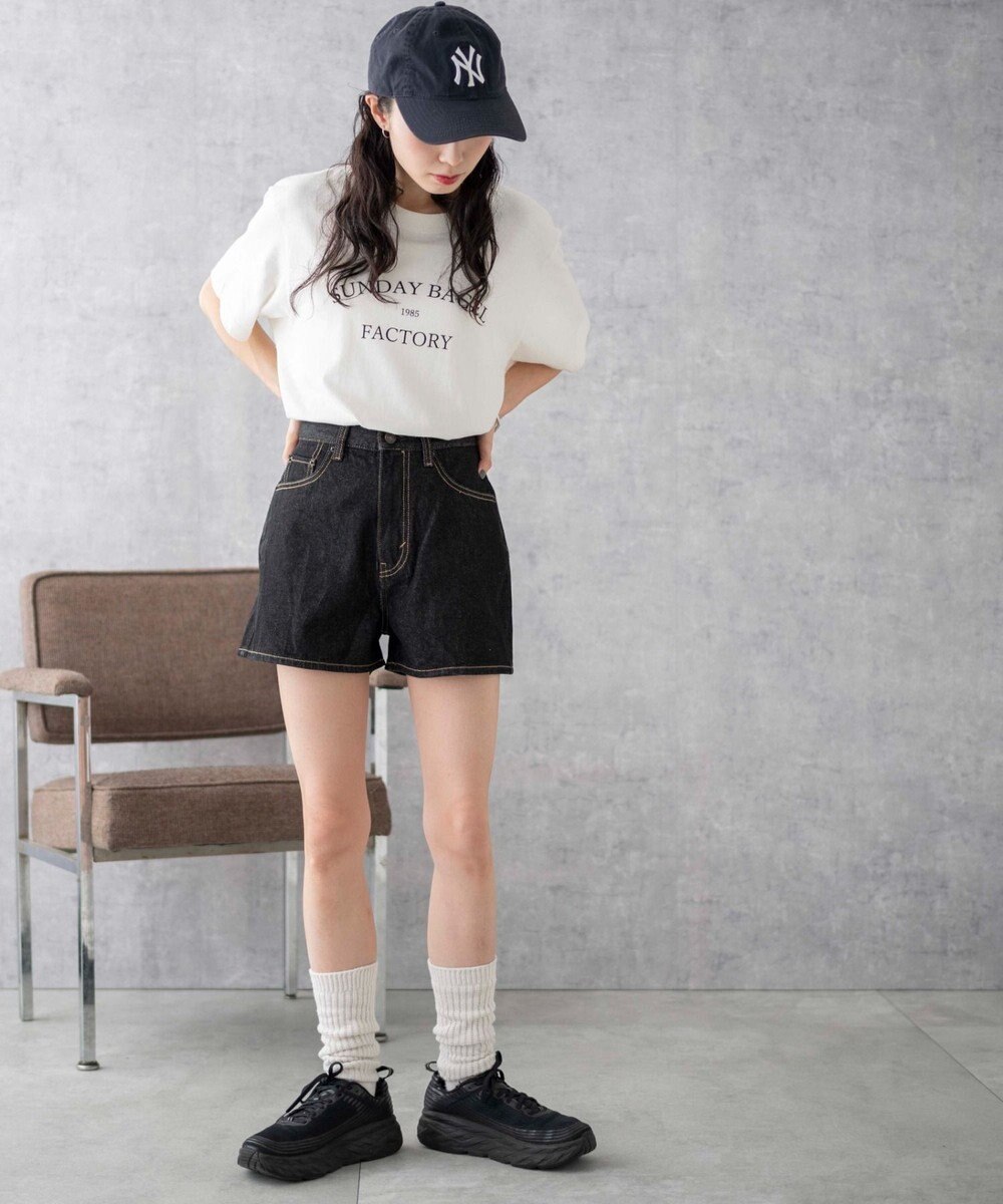 WEGO 台形デニムショートパンツ 