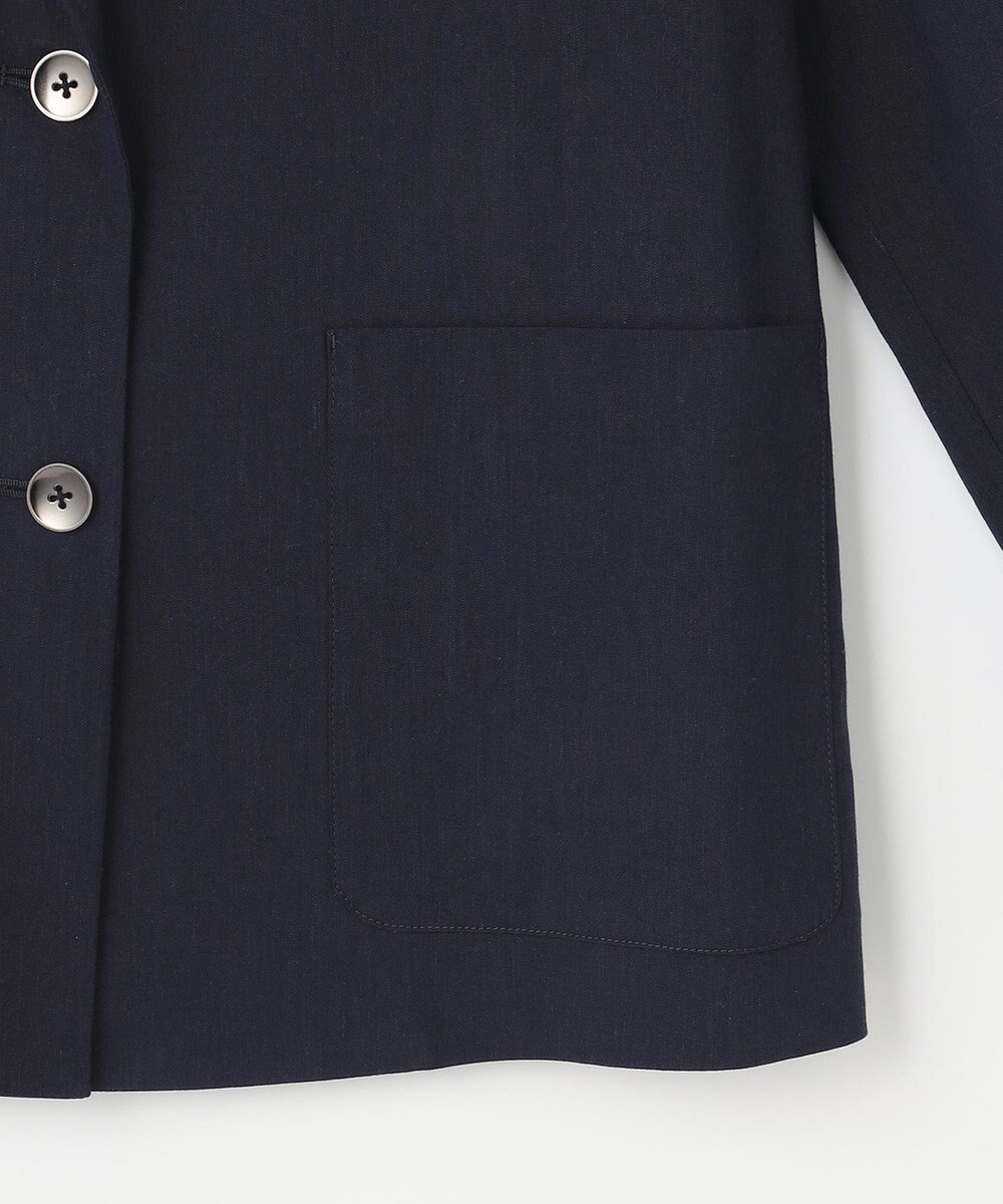 自由区 【洗える】テンセルリネンストレッチ テーラードジャケット 