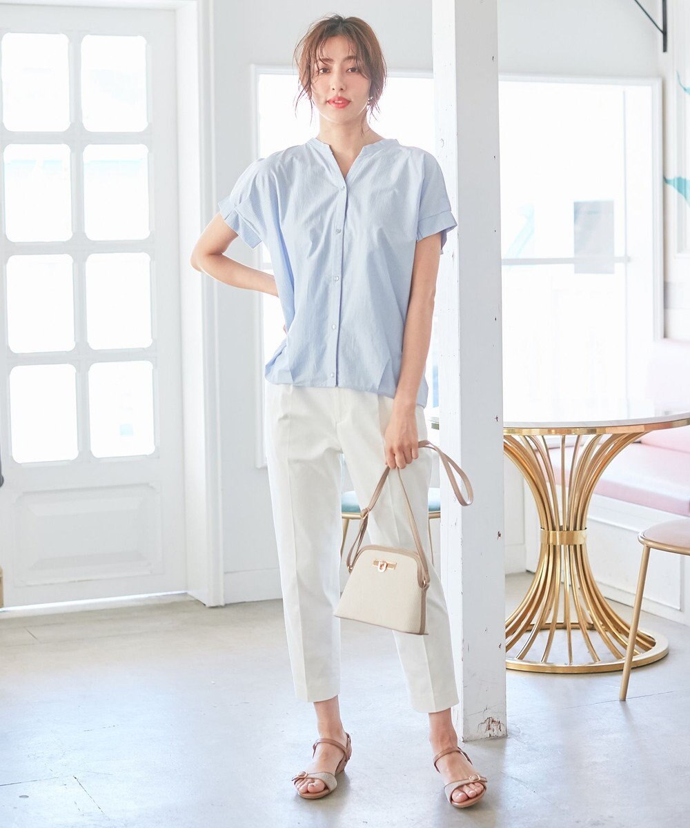 ANY SIS 【洗える】シルケットスキッパー ブラウス 